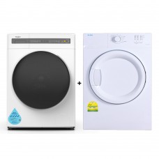 (Bundle) Whirlpool FWEB9002GW Front Load Washing Machine (9kg) + Elba EBD750V Air Vented Dryer (7kg)